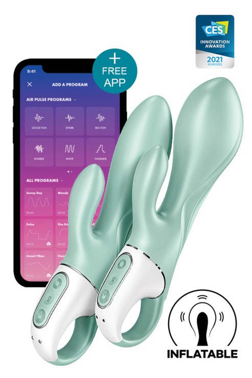 Satisfyer - Air Pump Bunny 5+ Rabbit Vibrator - Mint Türkis